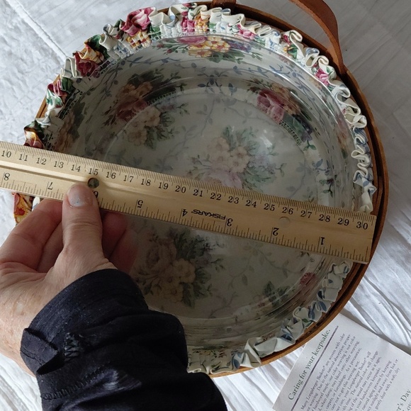 Longaberger Mother's DAY 95 Floral Lidded Basket with Handles - Picture 9 of 11